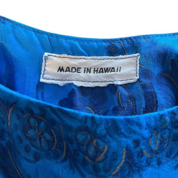 Vintage 60s/70s Hawaiian Block Print Beach Dress - Picture 10 of 10